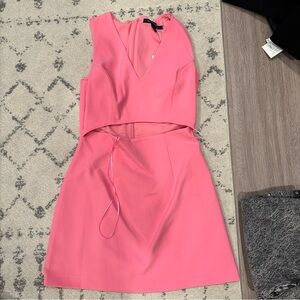NEW with Tags. French Connection Whisper V Neck Cut Out Dress. Size 8